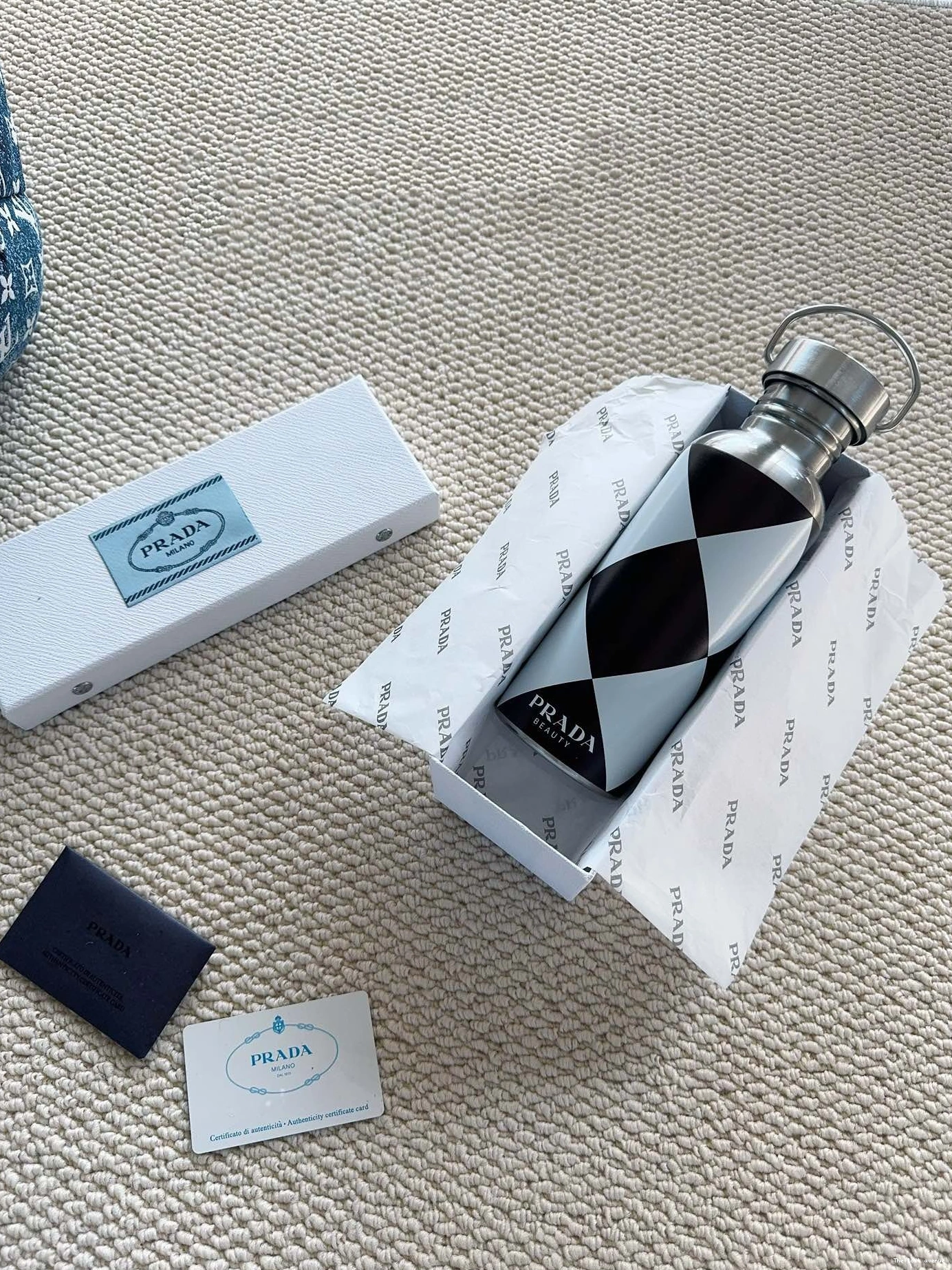 BOTTLE PRADA STAINLESS STEEL CHECKERED 0801